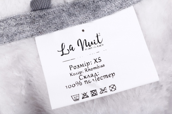 Халат с микрофибры La Nuit Rhombus р. M серый