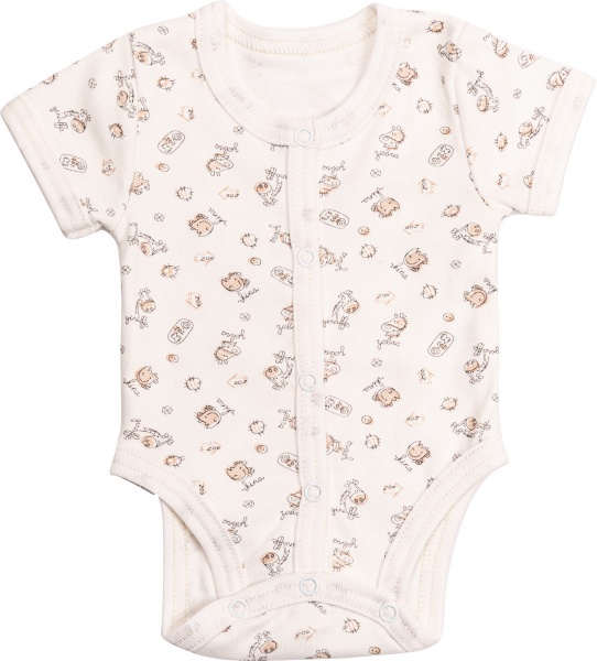 Боди детское унисекс GABBI ВD-23-4 зверюшки р.68 с принтом 13642 