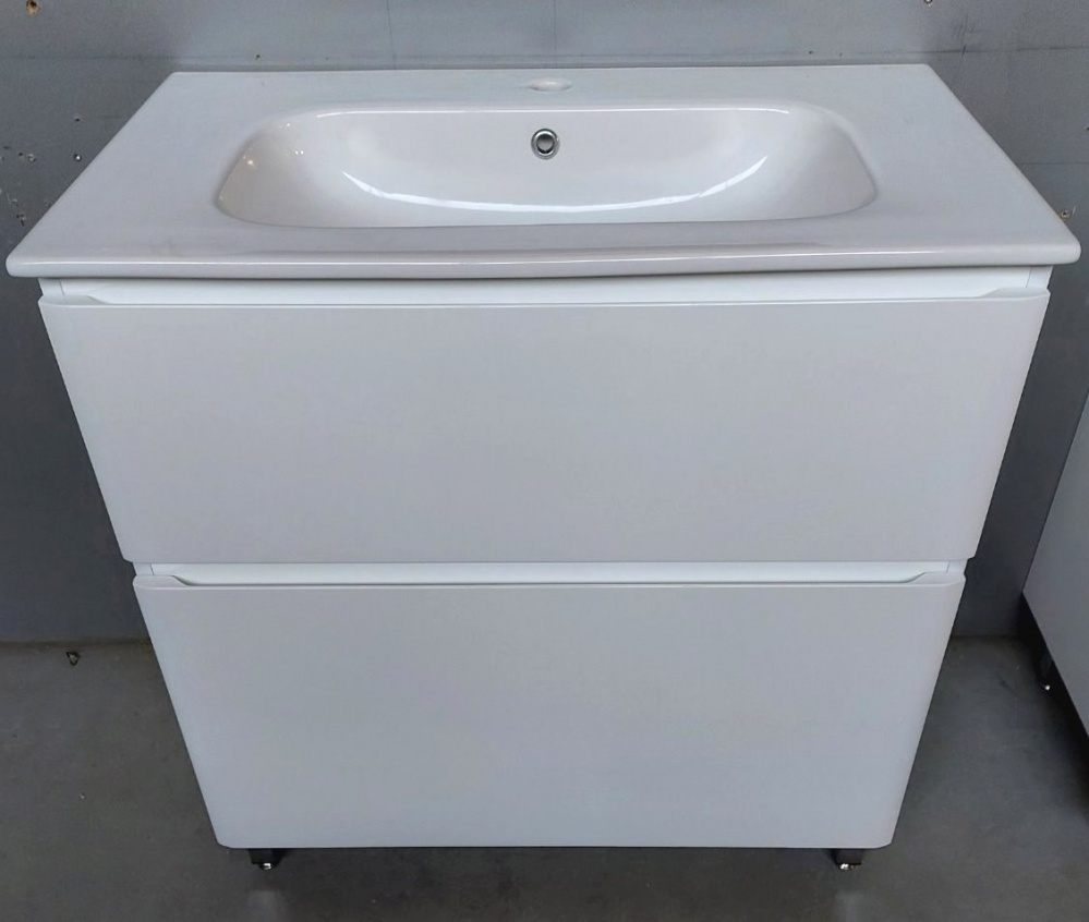 Тумба напольная ЮВЕНТА Ester - 80 белый с умывальником