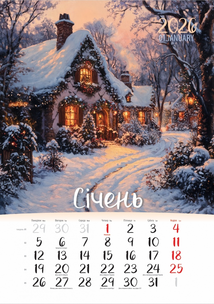 Календар настінний Діана Плюс