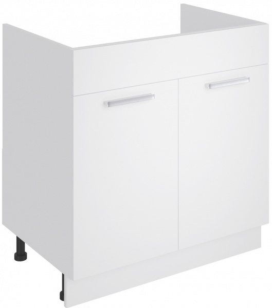 Тумба нижняя под мойку Алина НМ 80/85 белый/белый Сокме