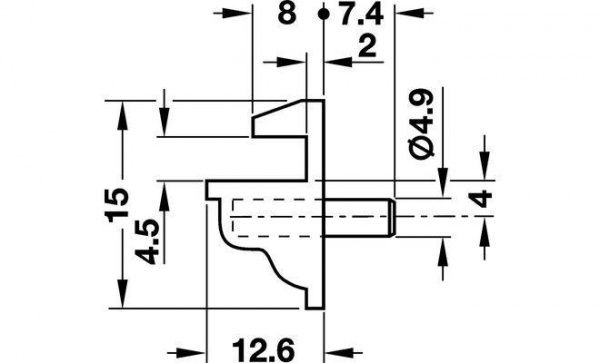 Держатель для полок Hafele d5 мм 10 шт./уп.