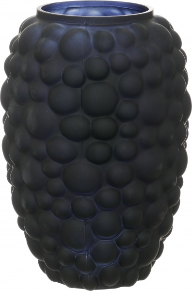 Ваза стеклянная Bubbles 24 см черная 