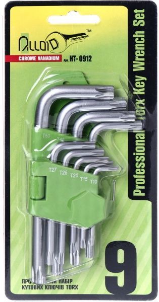 Набор ключей шестигранных Alloid Т10-50 НТ- 0912