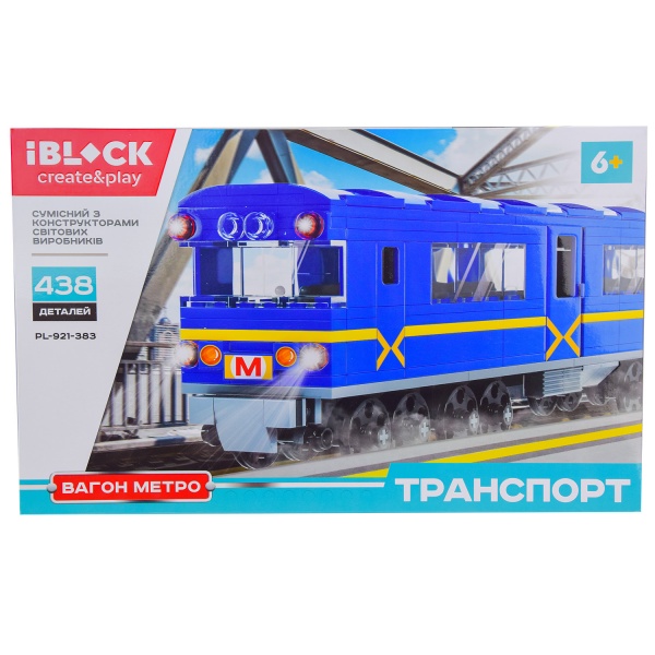 Автоконструктор Iblock Вагон-метро PL-921-383
