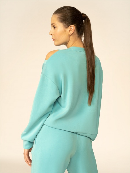 Світшот 4F SWEATSHIRT FNK 4FAW22TFSWF157-35S р. XL бірюзовий