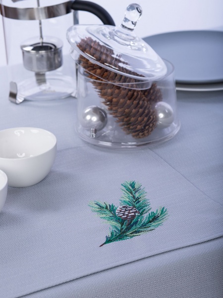 Серветка Ялинкові гілки 204-23/00 30x40 см сірий Едельвіка 