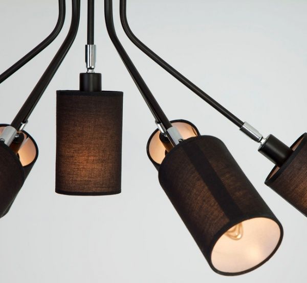 Люстра потолочная Strotskis Duetto 7x40 Вт E14 черный 70072/7 