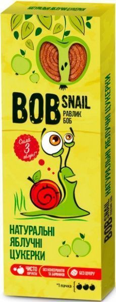 Цукерки BobSnail натуральні яблучні 30 г (4820162520231) 