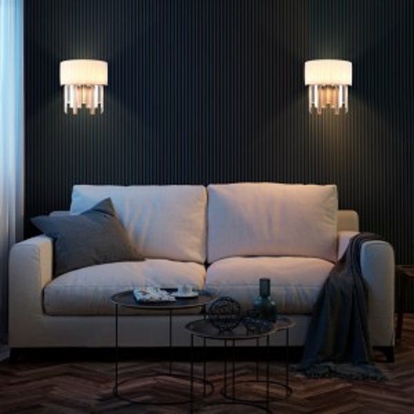 Бра Strotskis Amantea 2x40 Вт E14 хром/прозрачный 10106/2 (хром)