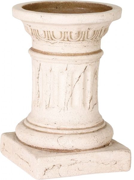 Кашпо шамотное Колонна низкая 40 круглый 14,1л кремовый 