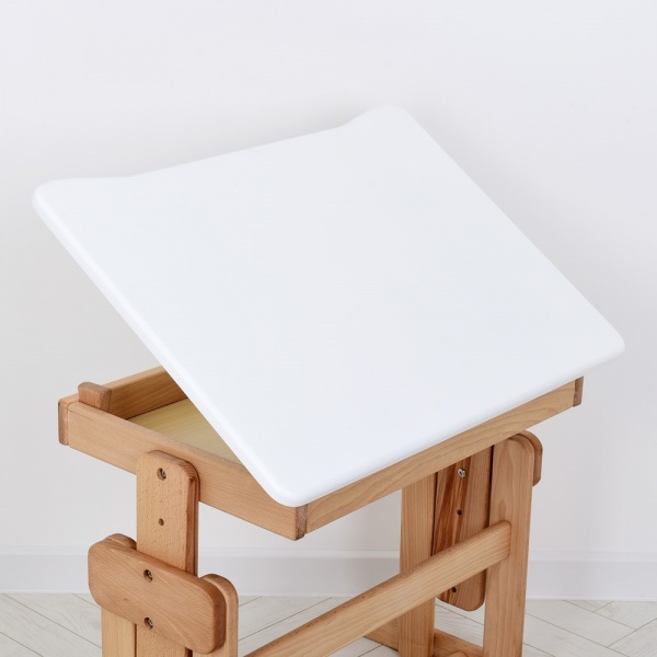 Комплект парта и стул-трансформеры ArinWOOD Совенок бук/белый 04-031WHITE 