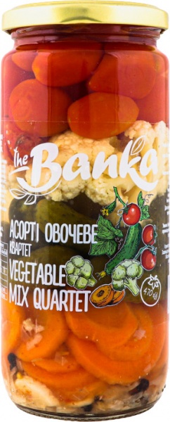 Асорті овочеве the Banka Квартет Vegetable mix quartet 470г