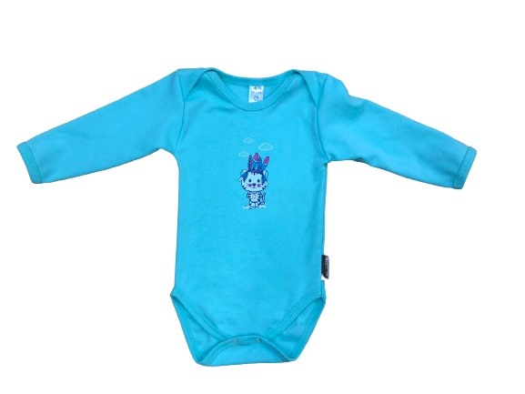 Боди детское унисекс Bambinelli бирюзовый р.62 бирюзовый с рисунком Б301-5 