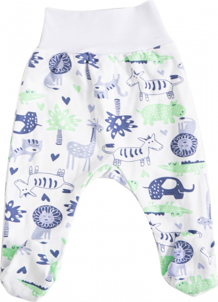 Ползунки ясельные GABBI PLZ-23-1 зоопарк р.56 белый с рисунком 13643 