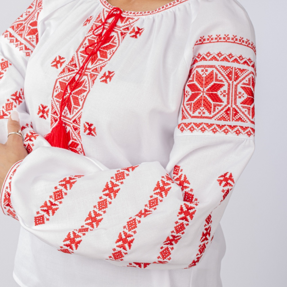 Блуза Едельвіка р. XL білий із червоним 129-24/09