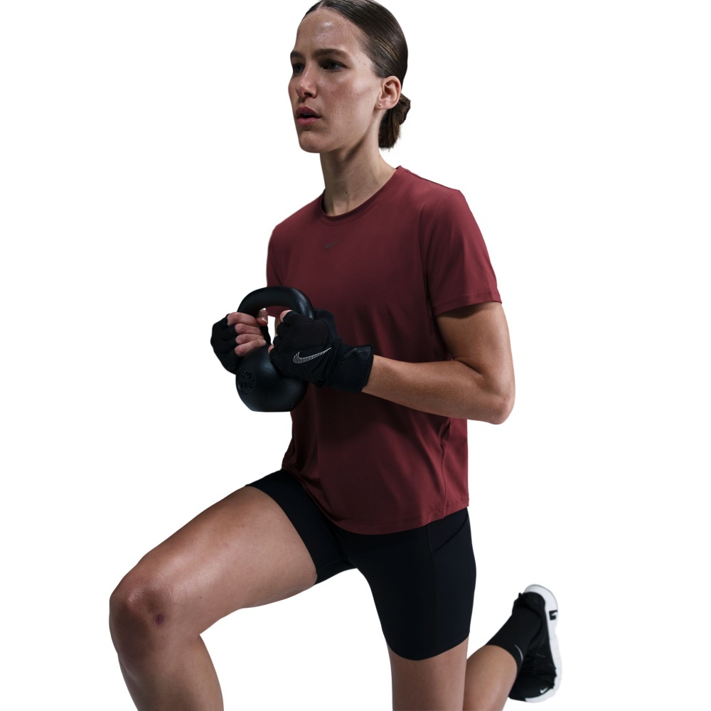 Футболка Nike W NK ONE CLASSIC DF SS TOP FN2798-619 р.L бордовый