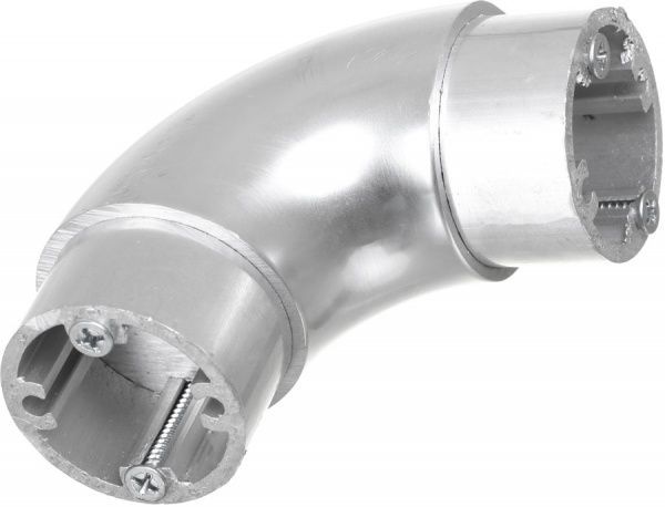 Поворот поручня 90 градусів срiбло