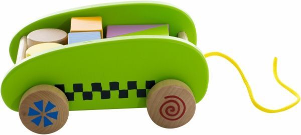 Каталка Hape Мини-тележка с кубиками E0408