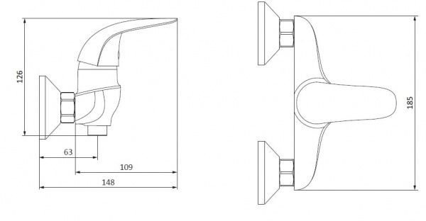Смеситель для душа Damixa Palace Bit 312000000