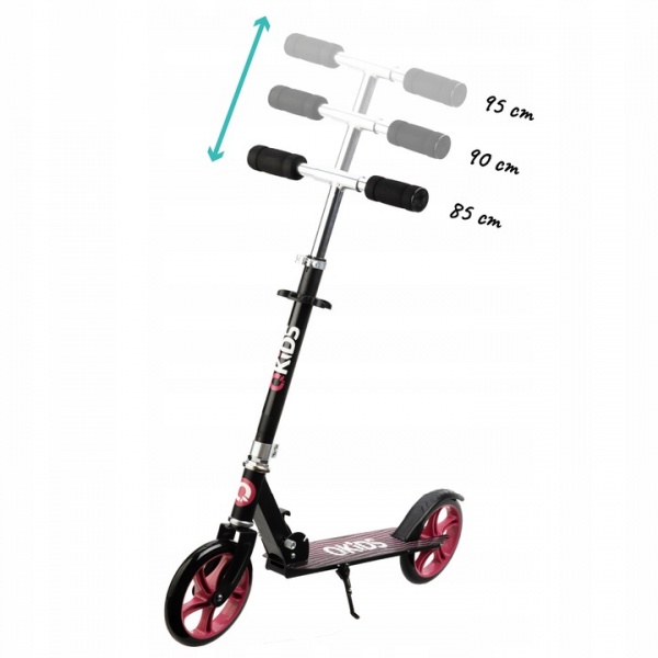 Самокат Qkids детский Weiss Black/Pink черныйрозовый HUBA00001 