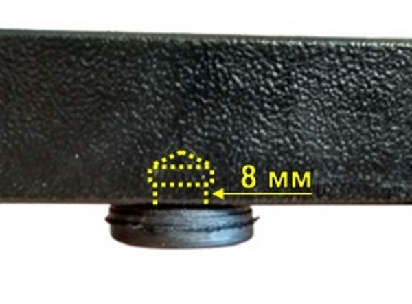 Заглушка кругла Металургмашремонт гумова 4 шт. Ø24 мм внутрішня