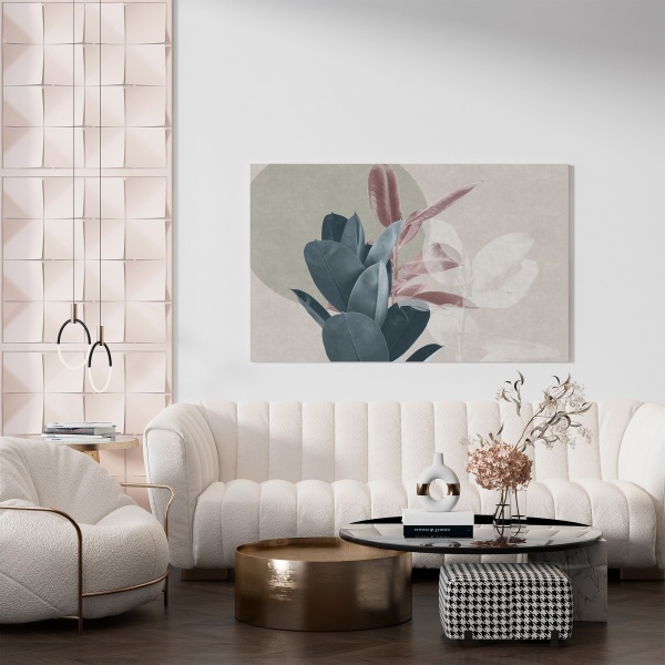 Картина на холсте Пастельные листья 110x80 см WS Holst 14082213 