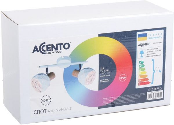 Спот Accento lighting ALIN-Islandia-2 2x40 Вт E14 білий 