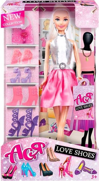 Кукла Ася блондинка с аксессуарами Люблю обувь