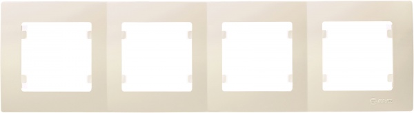 Рамка четырехместная Makel Lilium Natural Kare горизонтальная кремовый 32010704