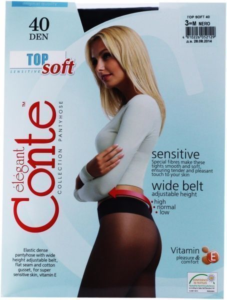 Колготки Conte TOP SOFT 40 den Nero р. 3 черный 