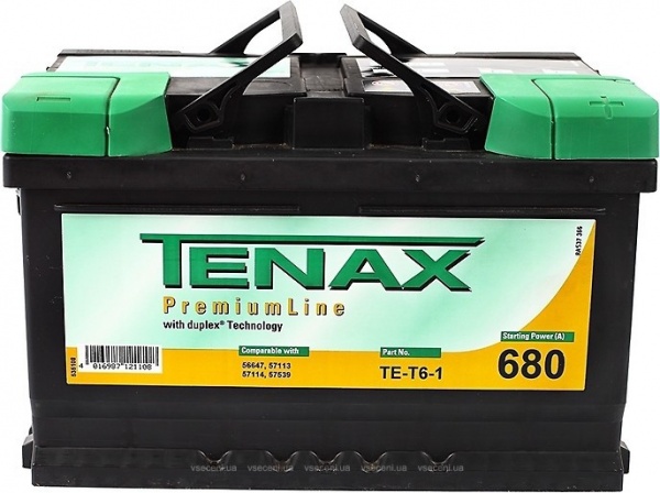 Аккумулятор автомобильный TENAX PREMIUM 72Ah 680A 12V «+» справа (TE-T6-1)