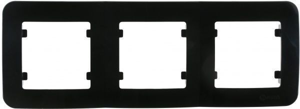 Рамка тримісна Makel Lillium Natural горизонтальна чорний