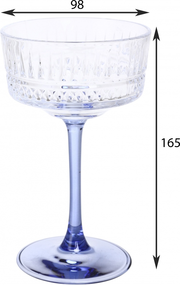 Бокал для шампанского Maxmark Funny Plump фиолетовый/прозрачный 290 мл 1 шт.