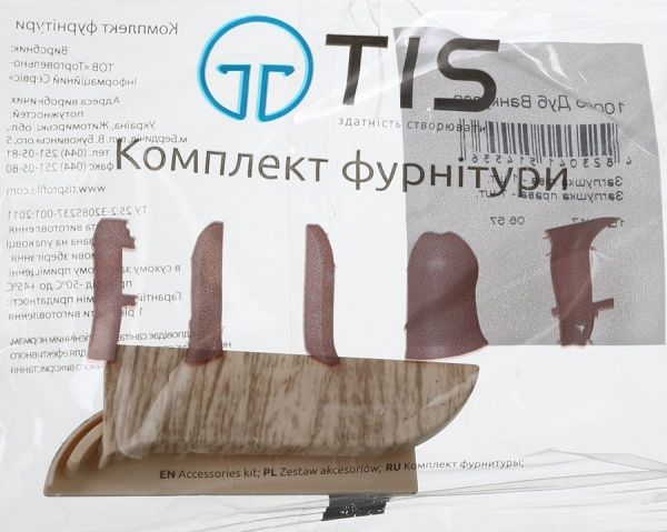 Комплект заглушок ПЛГЗК-0085 ТІС дуб ванкувер 