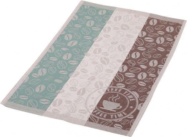 Рушник Кава-пауза 1 46x70 см Білоруський льон зелений 