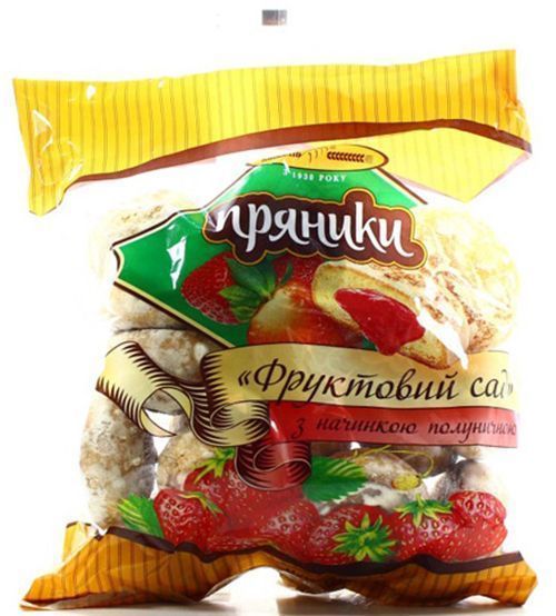 Пряник Фруктовый сад Клубника 0,36кг Киевхлеб 4820227211739