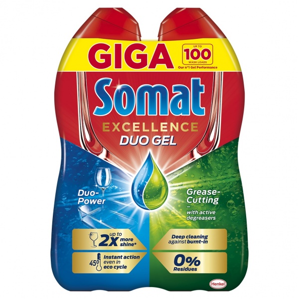 Гель для ПММ Somat Exellence Duo Gel Антижир 1,8л