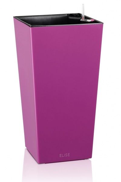 Горшок пластиковый Plastkon ELISE матовый квадратный 14,5 л фуксия 