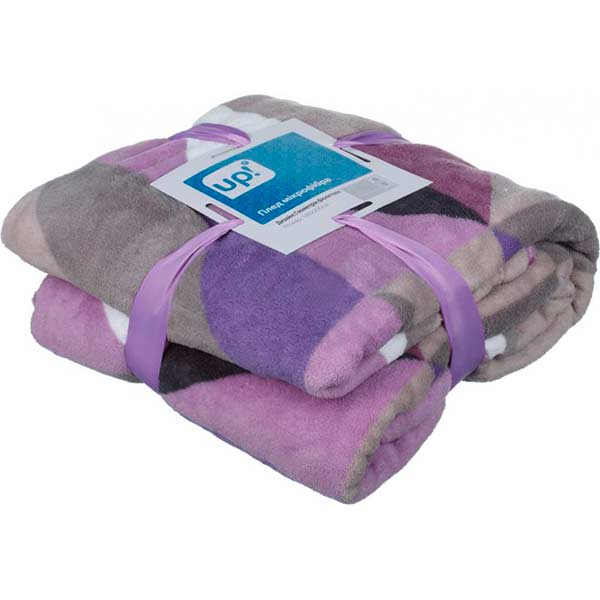 Плед микрофибра Underprice Геометрия феолетовая 160x200 см