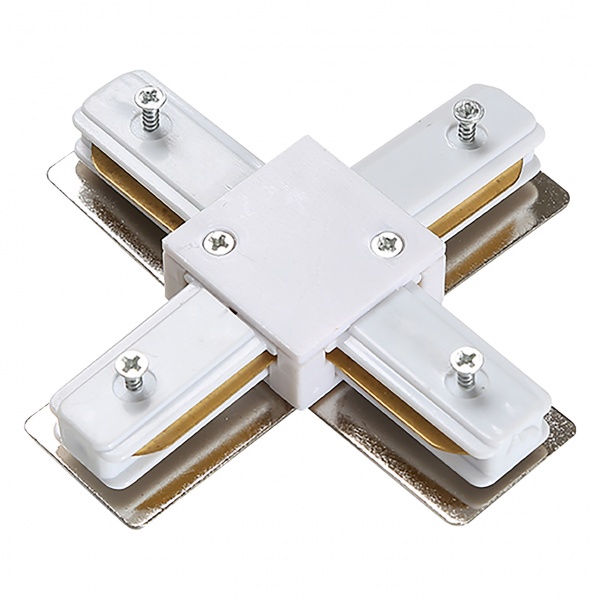 Соединитель крестовый Hopfen к шинопроводу белый TC 04 WH 