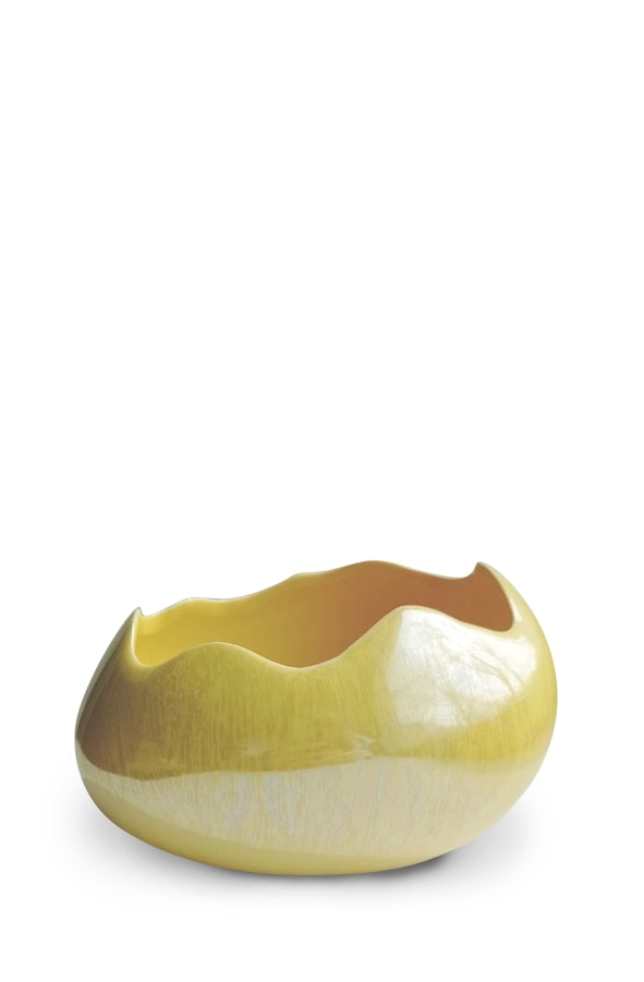 Ваза-кашпо Eterna 1712-7 7 см желтая с сиянием 1712-7 жовта з сяйвом