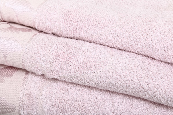 Рушник махровий Ginko 50x90 см пудровий Texpol 