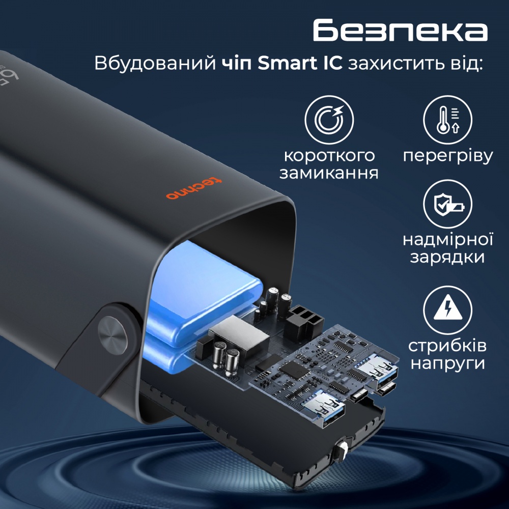 Повербанк Techno Powerbank-80 80000 mAh black (powerbank-80)