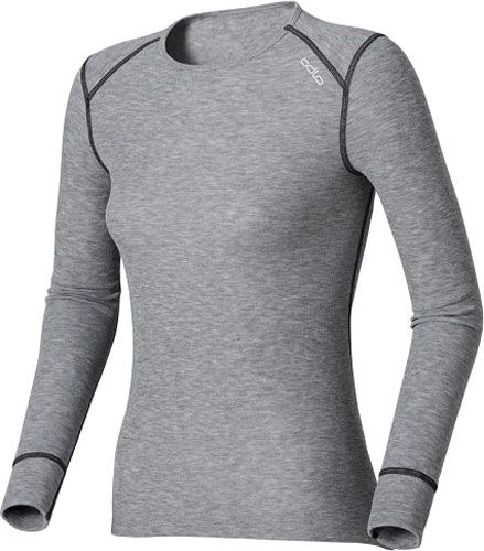 Термофутболка Odlo Crew Neck Warm 152021-15700 L серый меланж