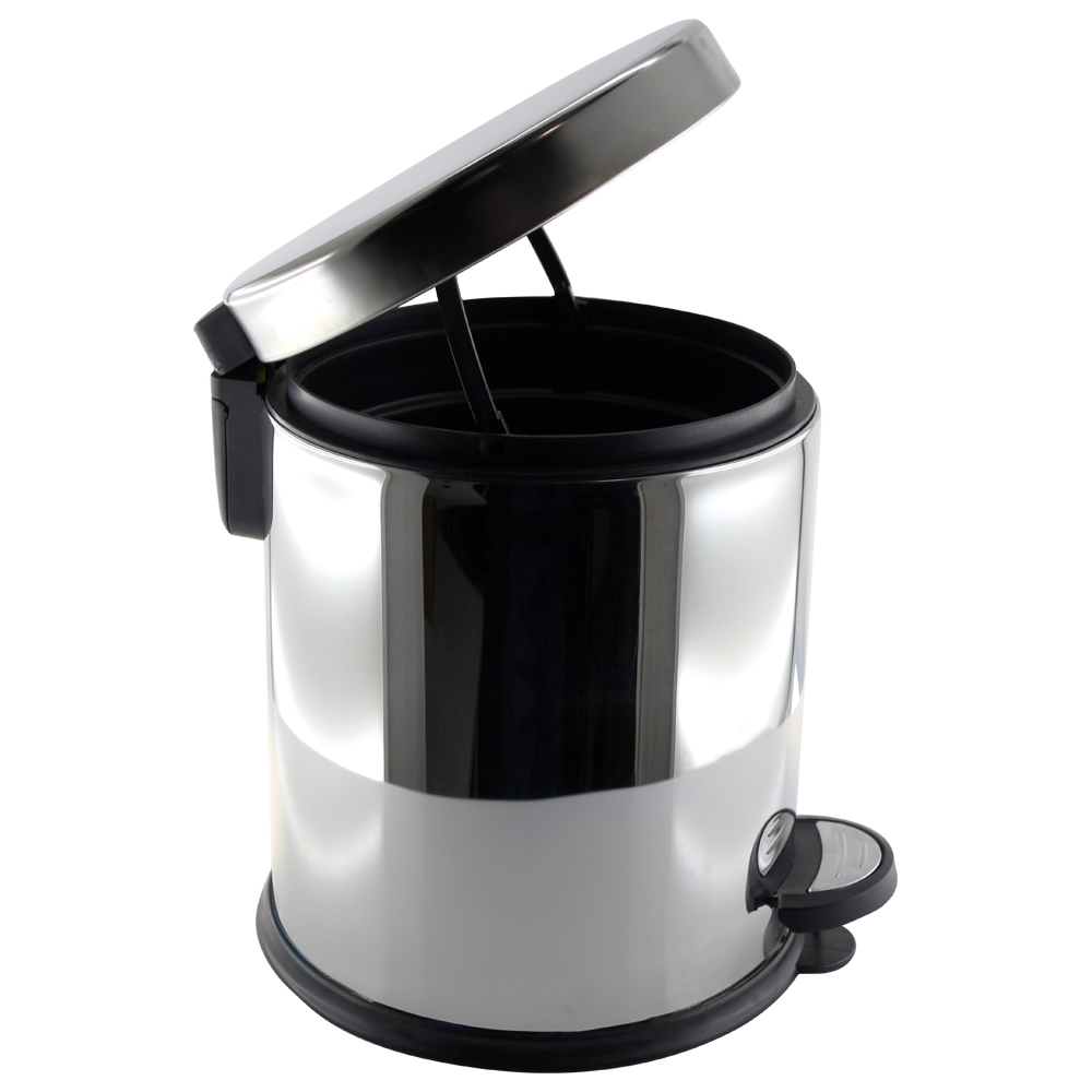 Ведро с педалью Trento Slow Motion 5 л хром 74868