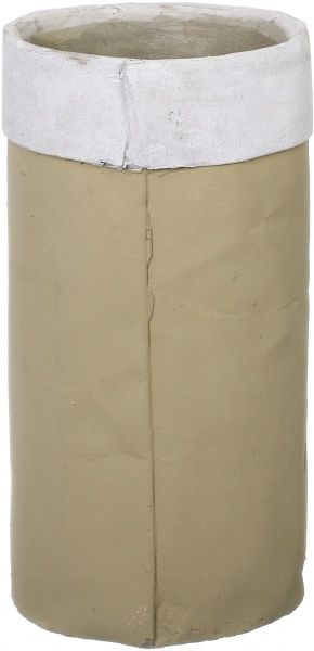 Ваза бетонная бежевая 13, 5х13,5х25,5 см