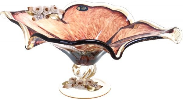 Фруктовница золотая Silva Star 49x30x23 см CN2900BRWS/9 White cristal