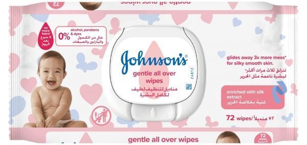 Дитячі вологі серветки Johnson's Baby Лагідна турбота 72 шт.