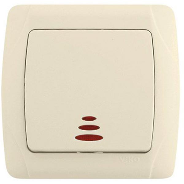 Вимикач одинарний Viko Carmen 25.08.0005 кремовий
